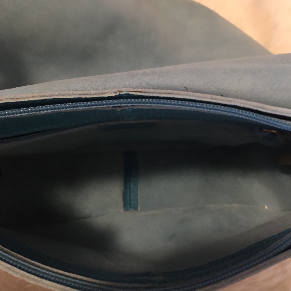 Via Spiga Teal Turquoise Leather Shoulder Bag - Picture 4 of 12